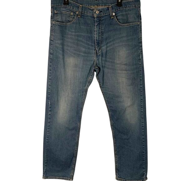 Levi's Jeans Men's Sz 38x30 Original Riveted 505 Straight Leg Rustic Wash Zip-Up - Picture 1 of 7